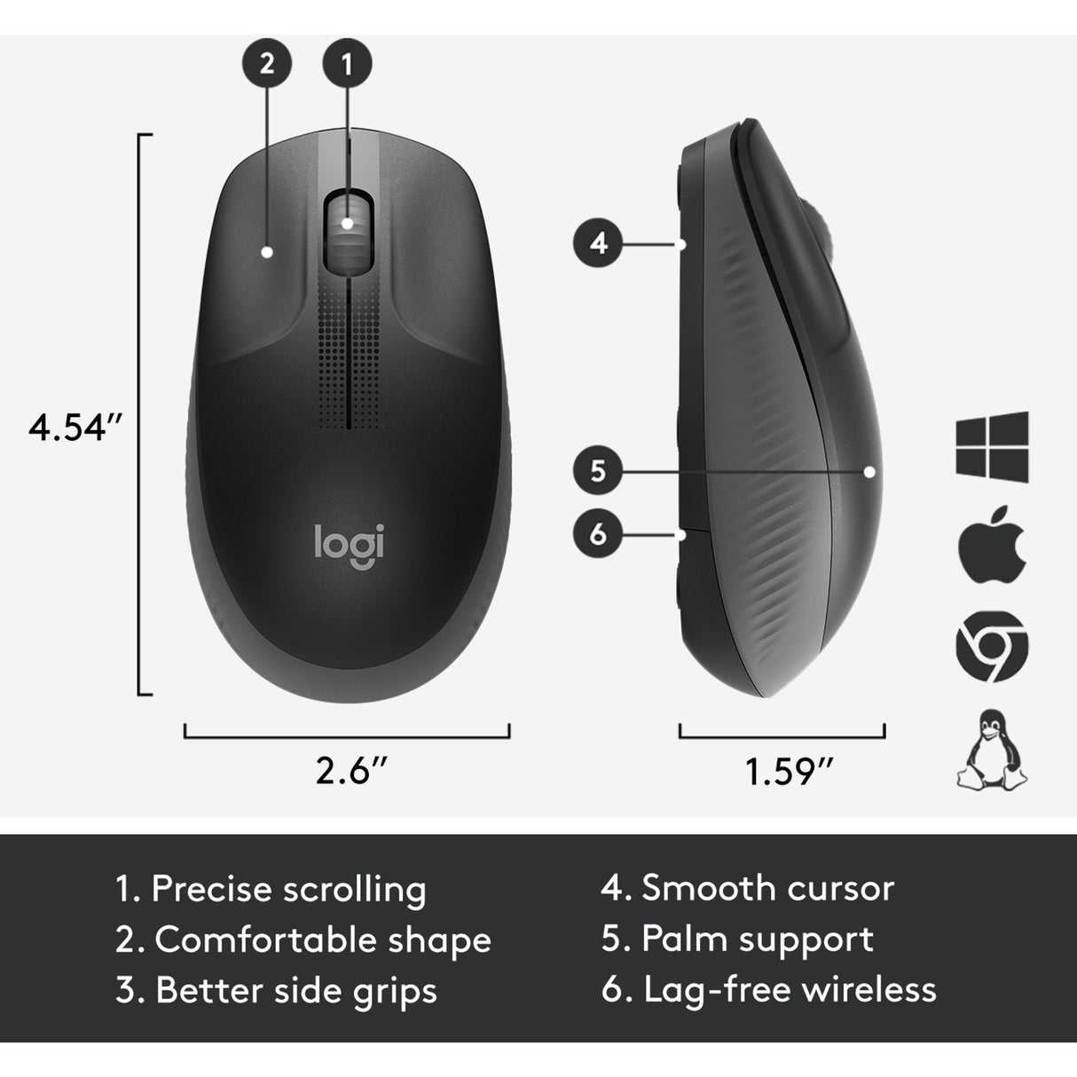 Logitech M190 Funkmaus in voller Größe