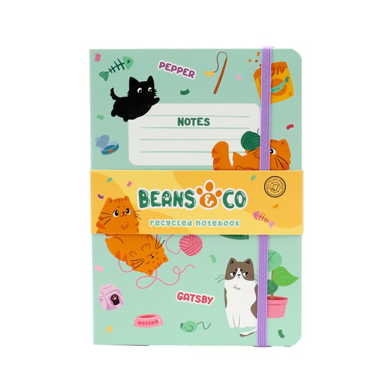 Beans Co Cats Recyclé A5 A5 Branche-carreau
