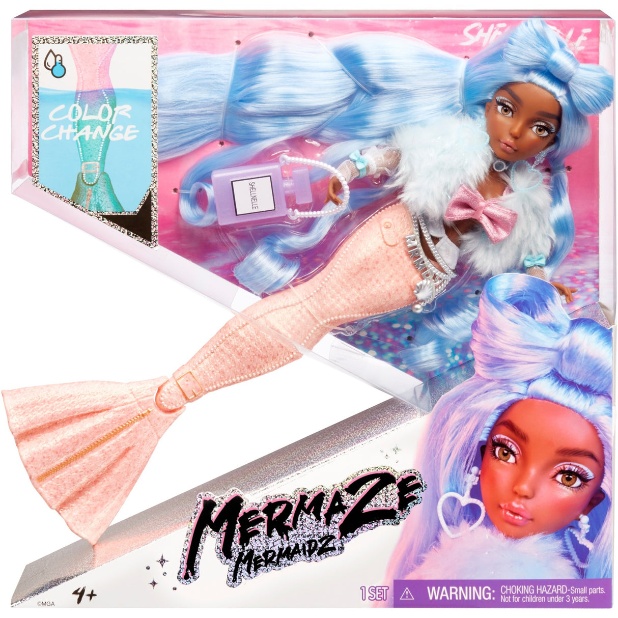 MGA Entertainment Mermaz Mermaidz Barva Change Shellnelle