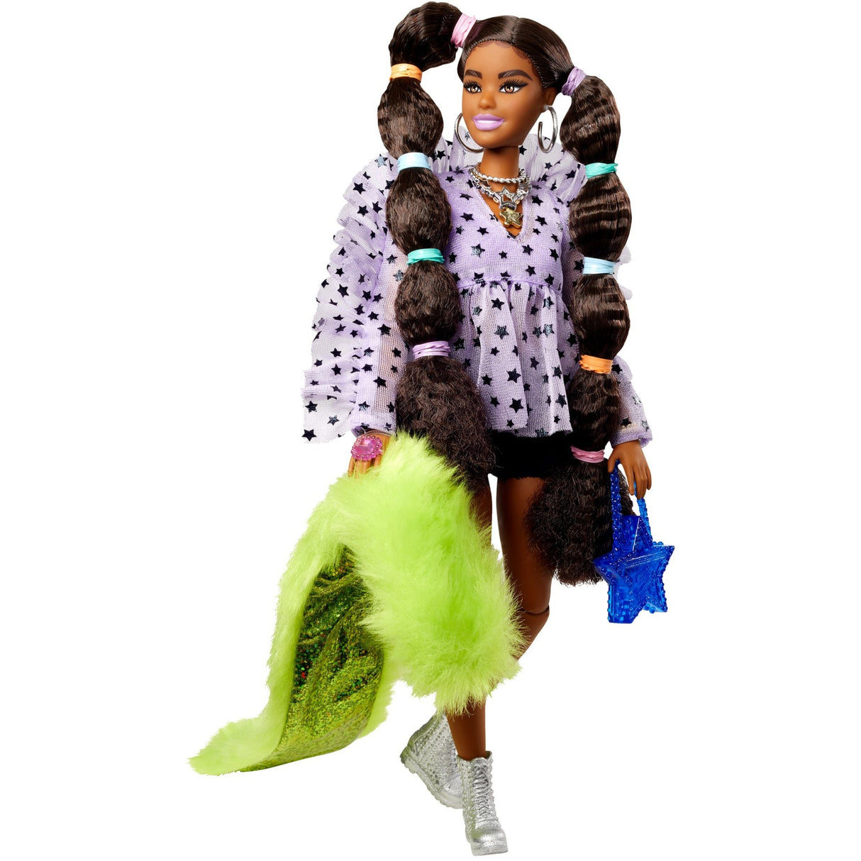 Mattel Extra Doll 7 Top Furry Shrug s domácím mazlíčkem Pomerani