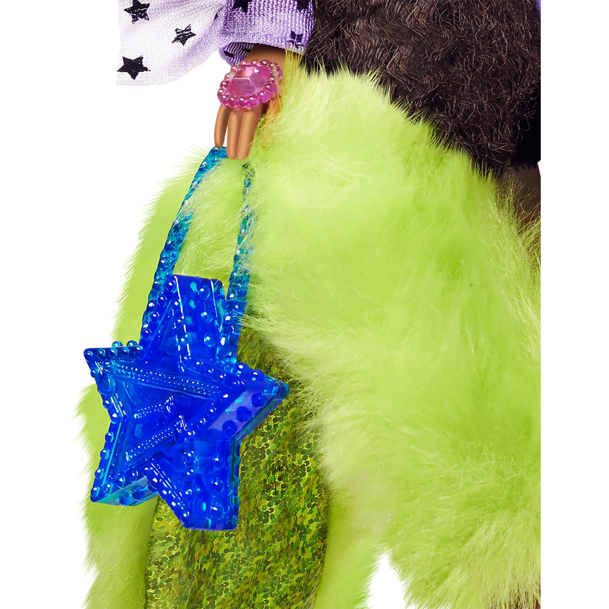 Mattel Extra Doll 7 Top Furry Shrug s domácím mazlíčkem Pomerani