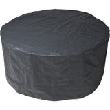 Couverture de meubles de jardin nature pour la table ronde et les chaises