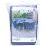 Couverture de meubles de jardin nature pour la table ronde et les chaises