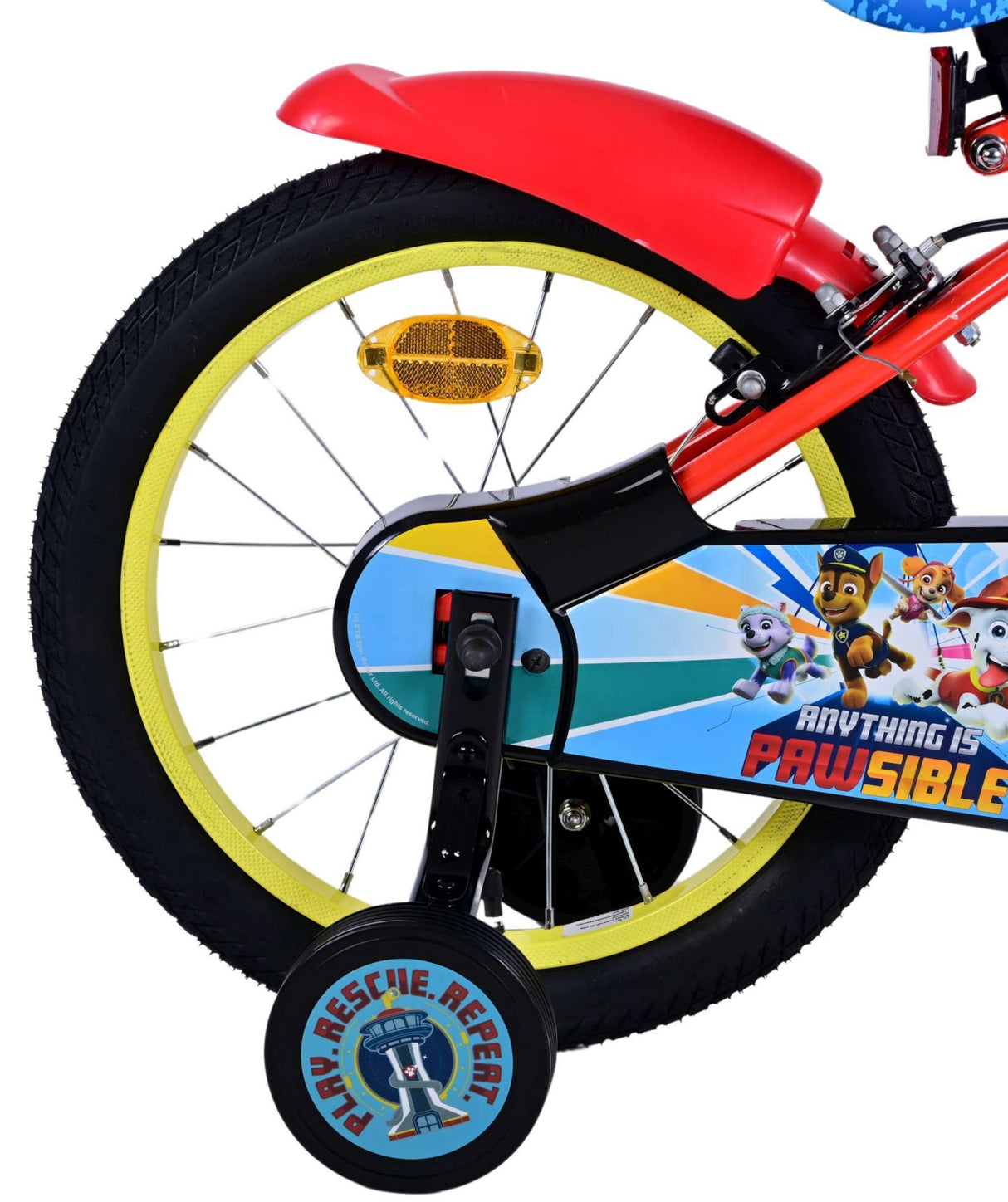 PAW PATROL CHILD'S BOKE BOYS 16 pouces rouges deux mains de deux mains