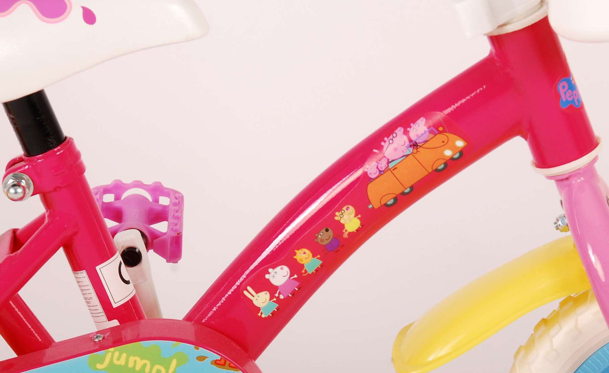 Peppa Pig Children’s Bicycle - Girls - 10 Inch - Pink Blue - Trapper