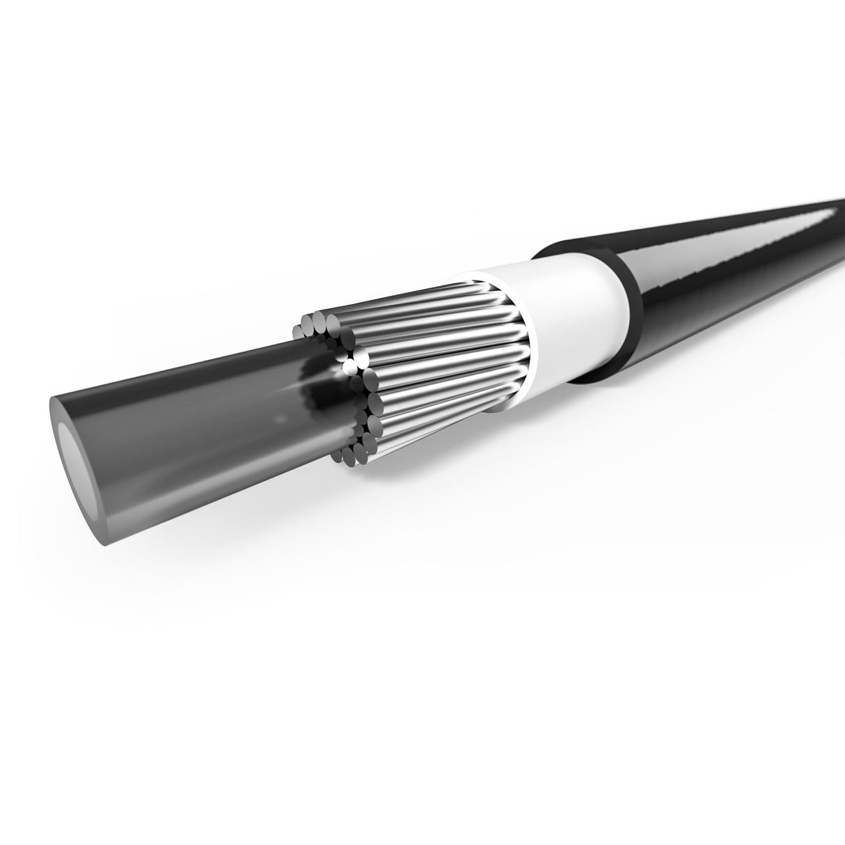 Cambiar el cable al aire libre Elvedes con revestimiento de 30 metros Ø5.0 mm - negro (30 metros de caja)