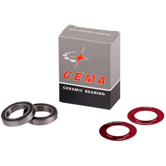CEMA KOOGELAGER SET for 24mm Bottom Bracket Ceramic Red