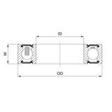 Union Kogellager CB-329 6000 LLB 10x26x8 ceramic