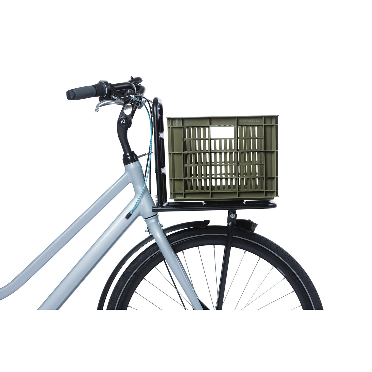 Basil fietskrat m - moyen - 29,5 litres - vert