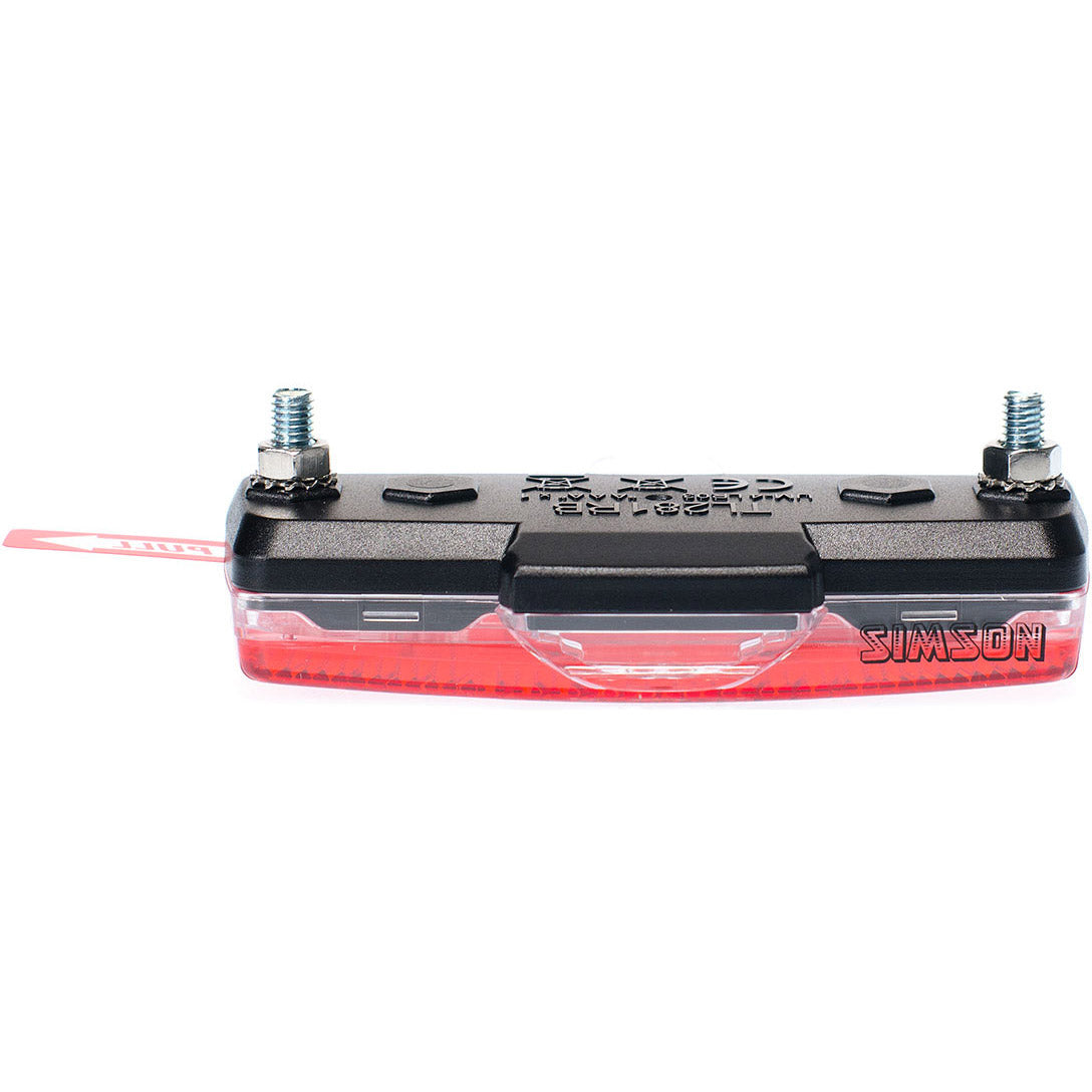 Rear light block LED battery luggage rack Red