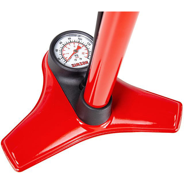 Pompe à vélo excellentes haute pression 60 cm rouge