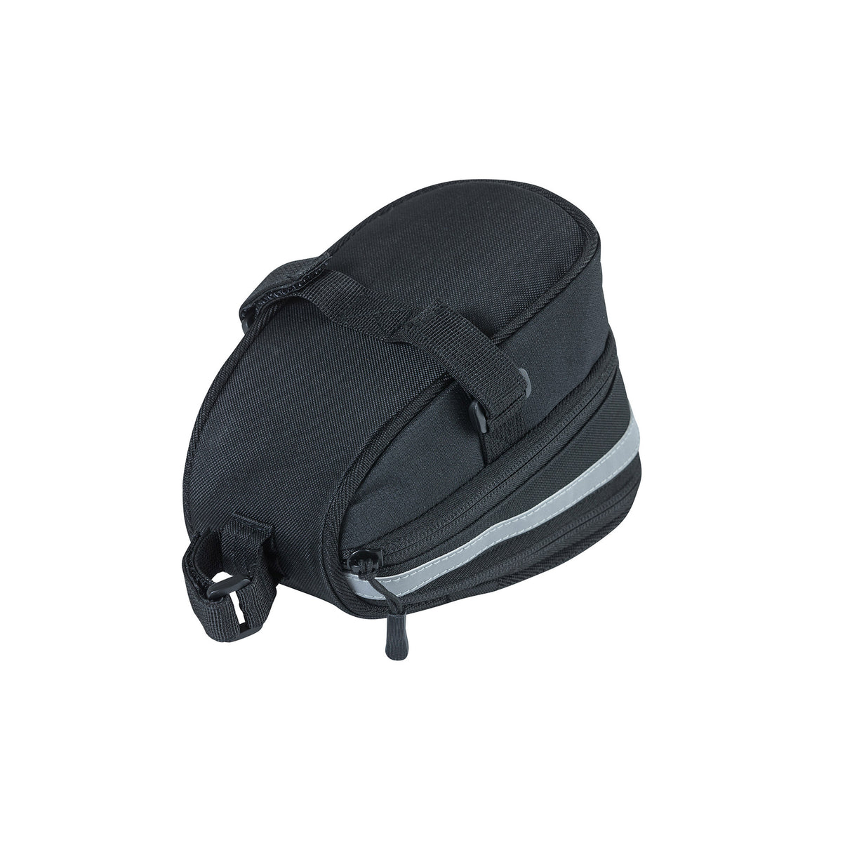Basil Mada Saddle Bag - kompaktní, černá, 1L, suchý zip, příslušenství