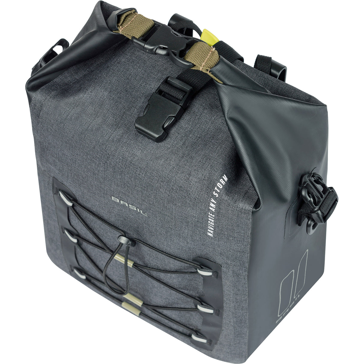 Basil Navigator Storm M - Sporty and Functional Single Bicycle Bag - Black