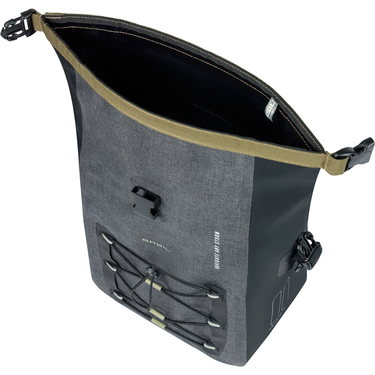Basil Navigator Storm M - Sporty and Functional Single Bicycle Bag - Black