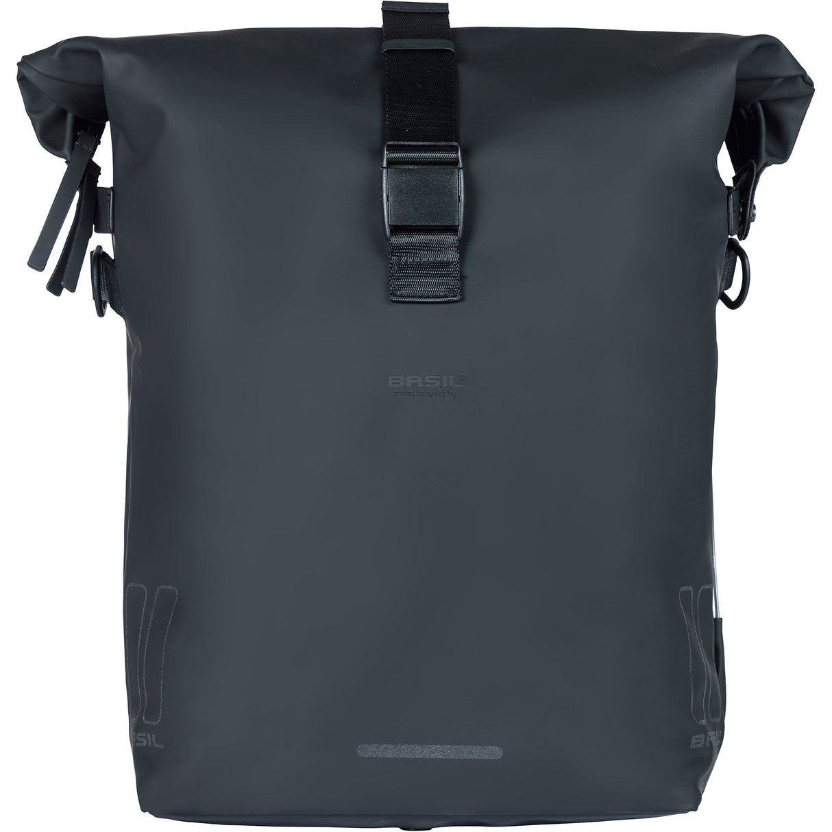 Basil Soho Mik Side Bicycle skuldertaske - sort, vandtæt, PU, ​​Nordlicht LED, 17L