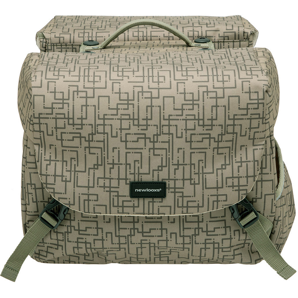Mondi Joy Double Bicycle Bag - Water -repellent Polyester - Racktime - Ivy Gray