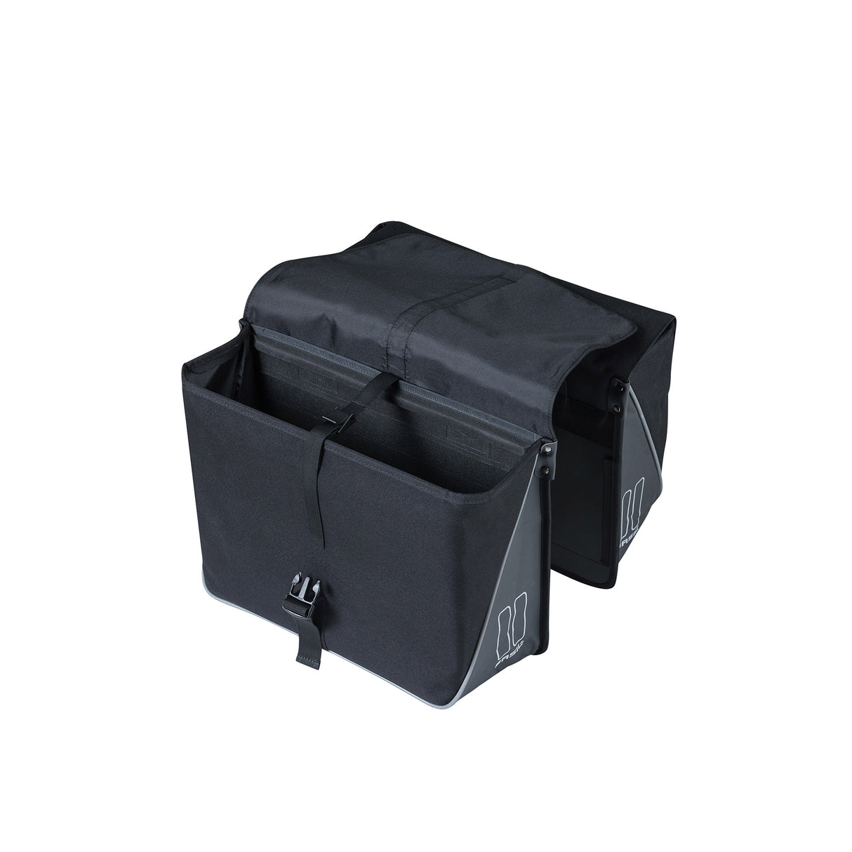 Basil Forte double sac à vélo, noir noir, hydrofuge, 35L