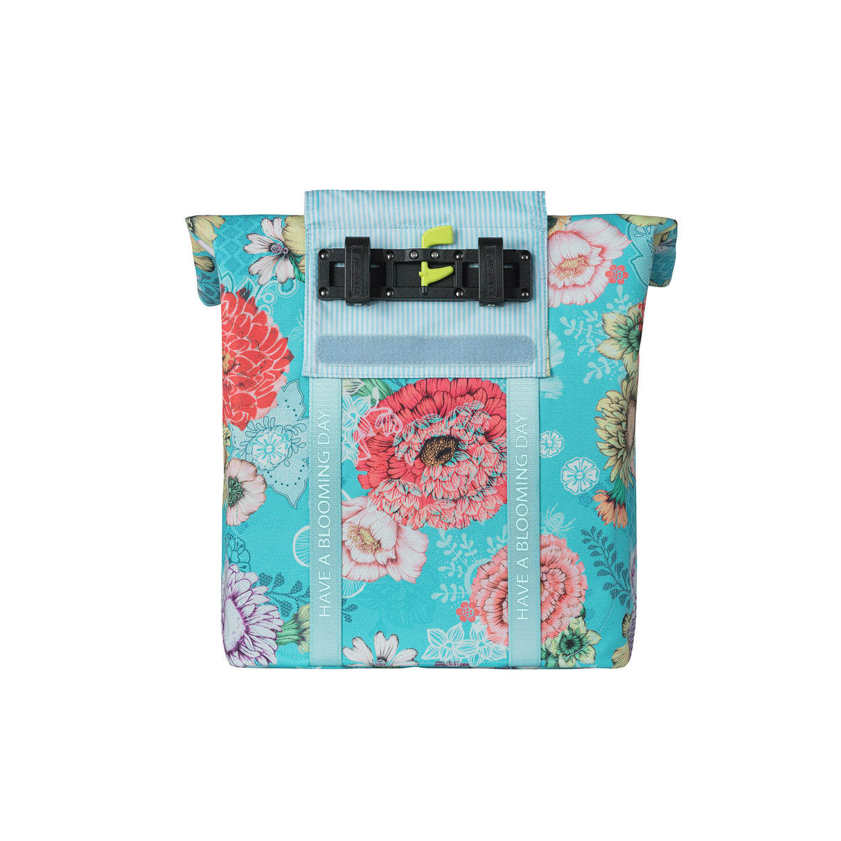 Basil Bloom Field Bicycle Shopper, återvunnet lock, vattentät, justerbar axelrem, bärbar dator, 15-20L, Sky Blue