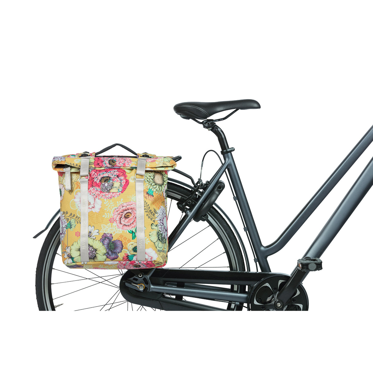 Basil Bloom Field Double Bicycle Sac, étanche, jaune miel, 35L