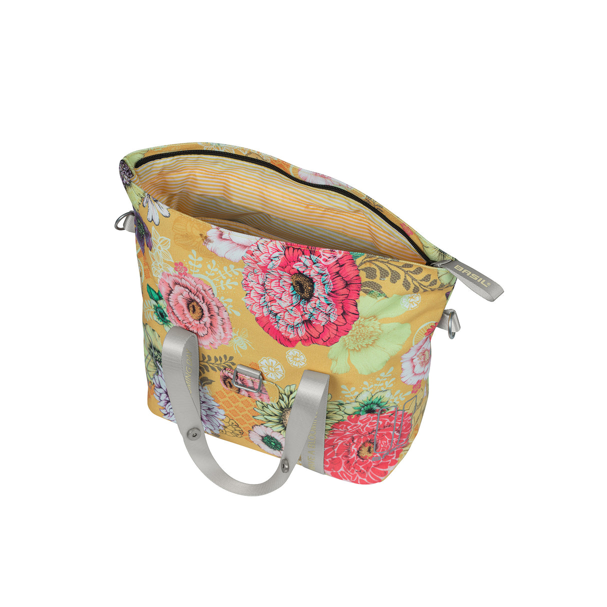Basil Bloom Field Mik Fietshandbag - Geel, kompakten in trpežen - 8-11L
