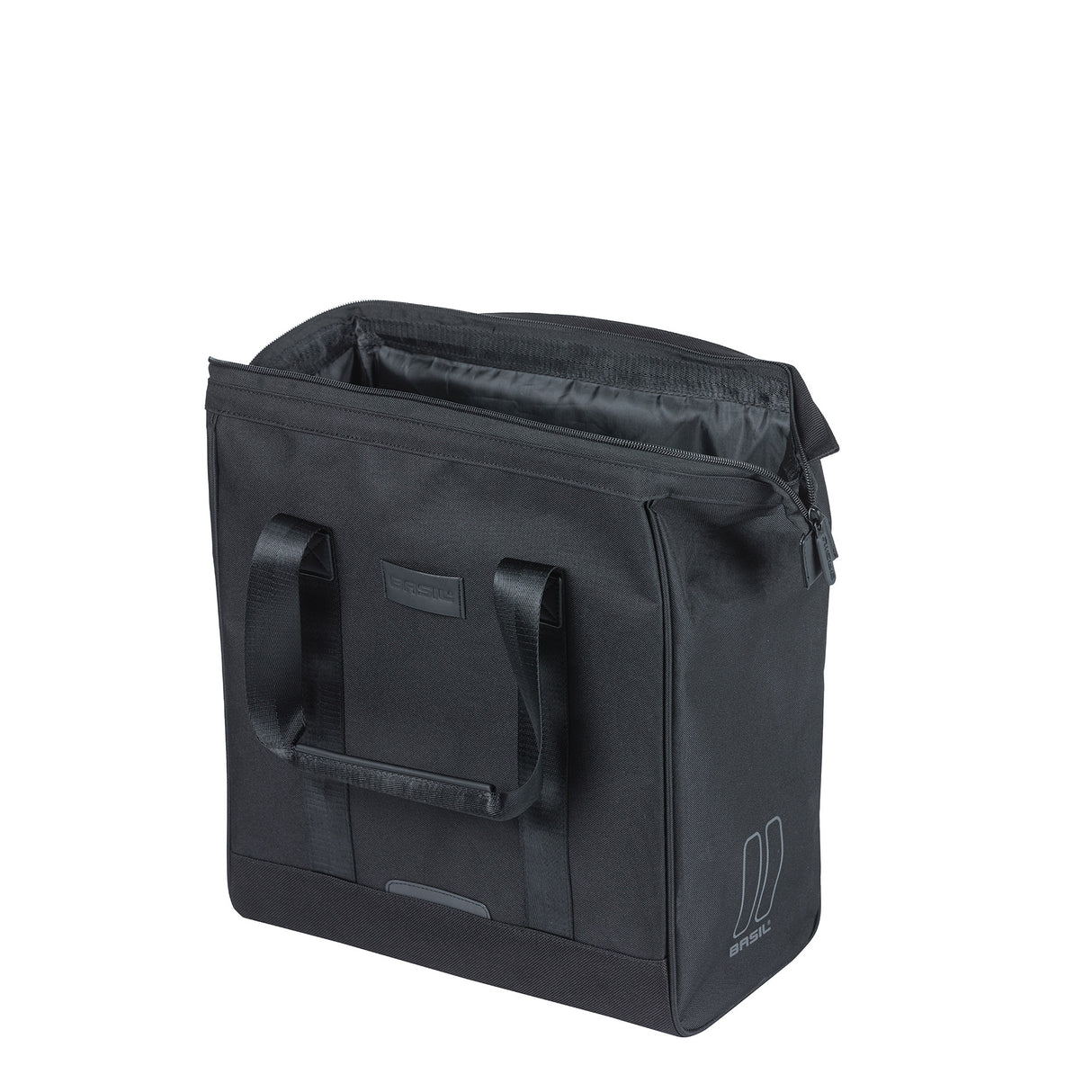 Basil Grand Bicycle Shopper - Black Water -Returning taske til elektriske cykler, 23L
