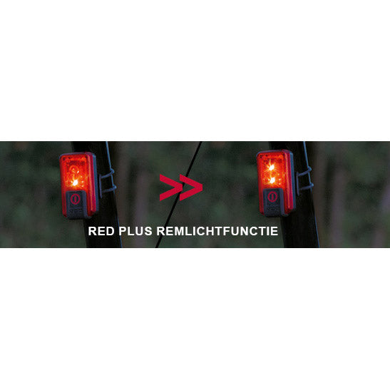 VDO Eco Light Red RL Plus USB Zadní světlo Li-On baterie+brzdové světlo zapnuto