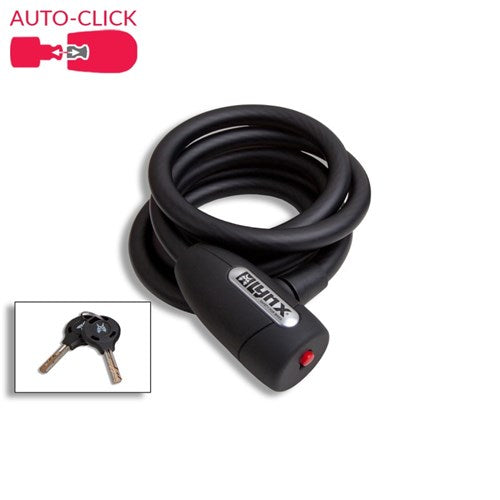 LYNX SPIRAL CABLE LOCK 180 cm Art 12mm svart