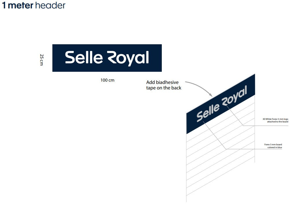 Selle Royal Shelf Board 1 meter med logotyp