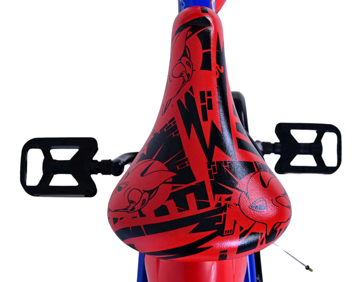 Sonic Prime Children's Bicycle - Boys - 14 pulgadas - Azul Rojo - Dos frenos de mano