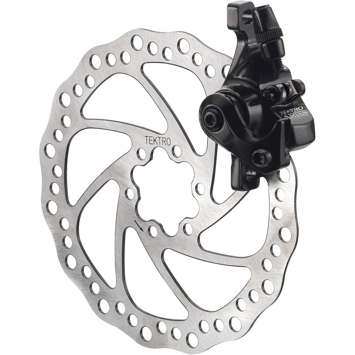 Tektro mechanical disc brake Aries MD-M300F before is Ø180