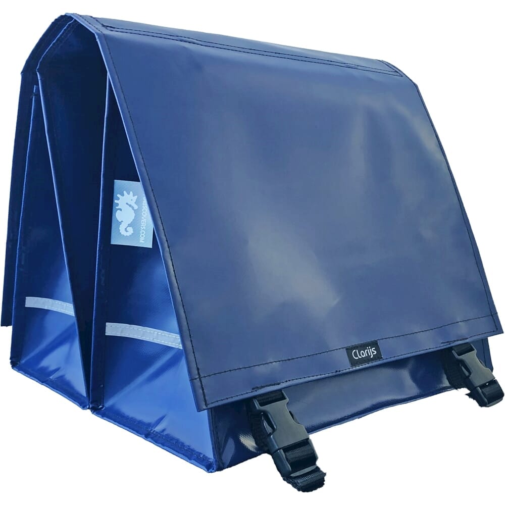 Clarijs kolesarska vrečka Double XL PVC 46L z vdolbino D Blue