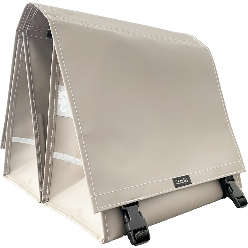 Clarijs Bicyle Double XL PVC 46L avec Mat de remboursement Taupe