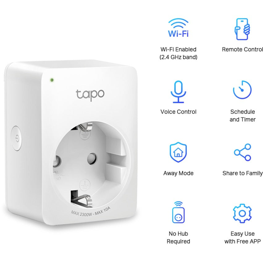 TP-LINK TAPO P100 Mini WiFi Stop contact (2 pack)
