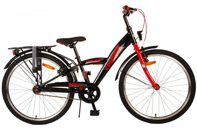 Volare thombike per bambini per bambini da 24 pollici freni a due mani rosse nera