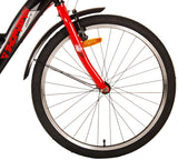 Volare thombike per bambini per bambini da 24 pollici freni a due mani rosse nera