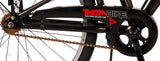 Volare thombike per bambini per bambini da 24 pollici freni a due mani rosse nera