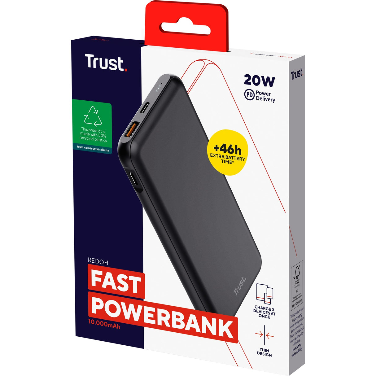 Trust Redoh Fast 10 000 mAh Powerbank