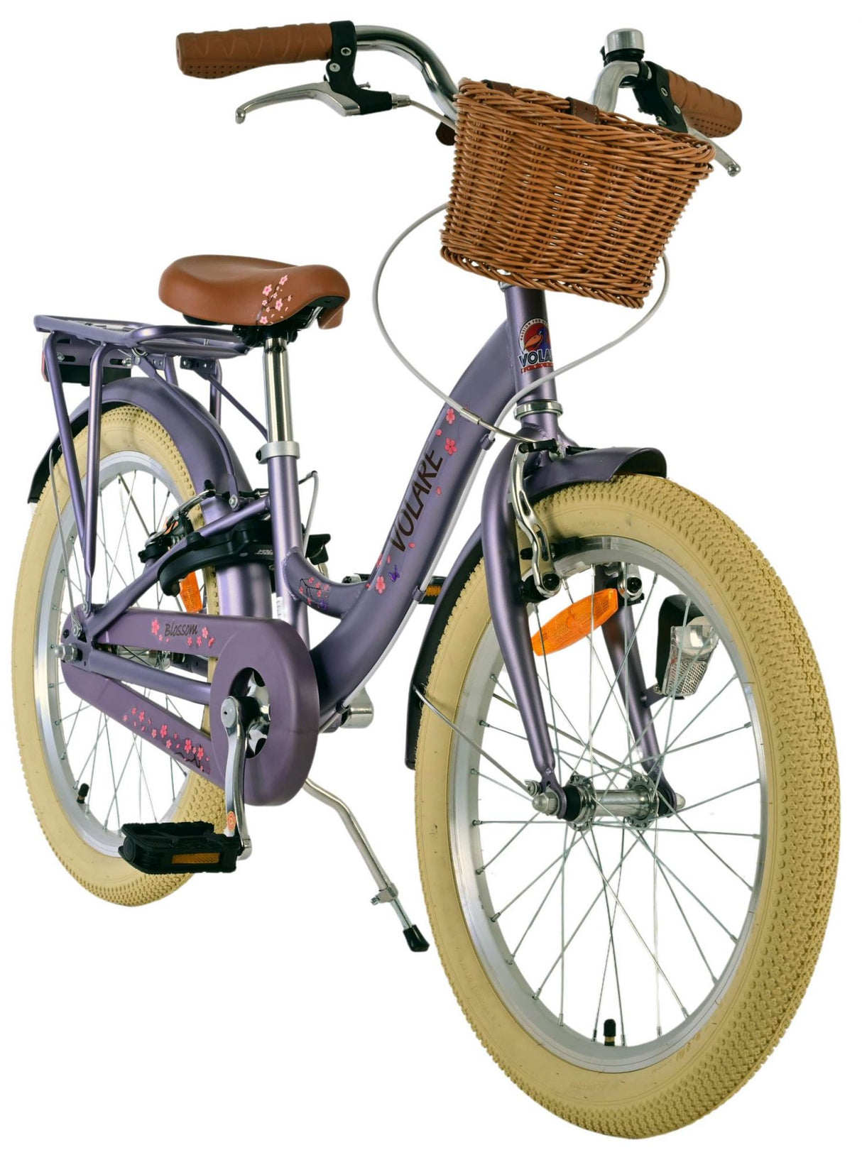 Volare Blossom dla dzieci rower dla dzieci - dziewczyny - 20 cali - fioletowy - dwa hamulce ręczne