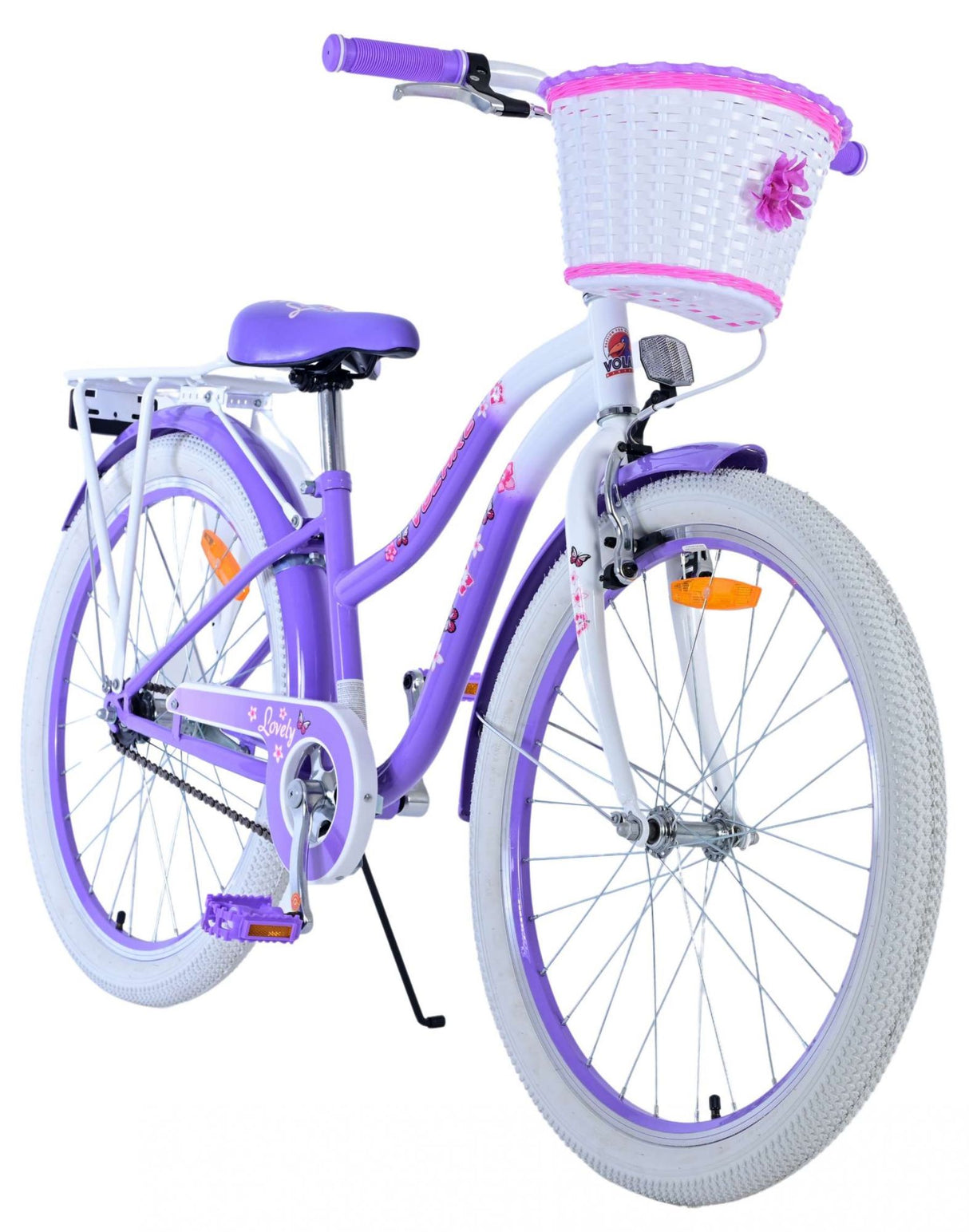 Volare Lovely Children's Bicycle - Girls - 24 Inch - Purple