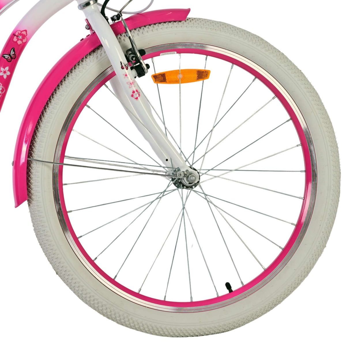 Volare Lovely Children's Bicycle - Girls - 24 Inch - Pink - Tvåhandbromsar