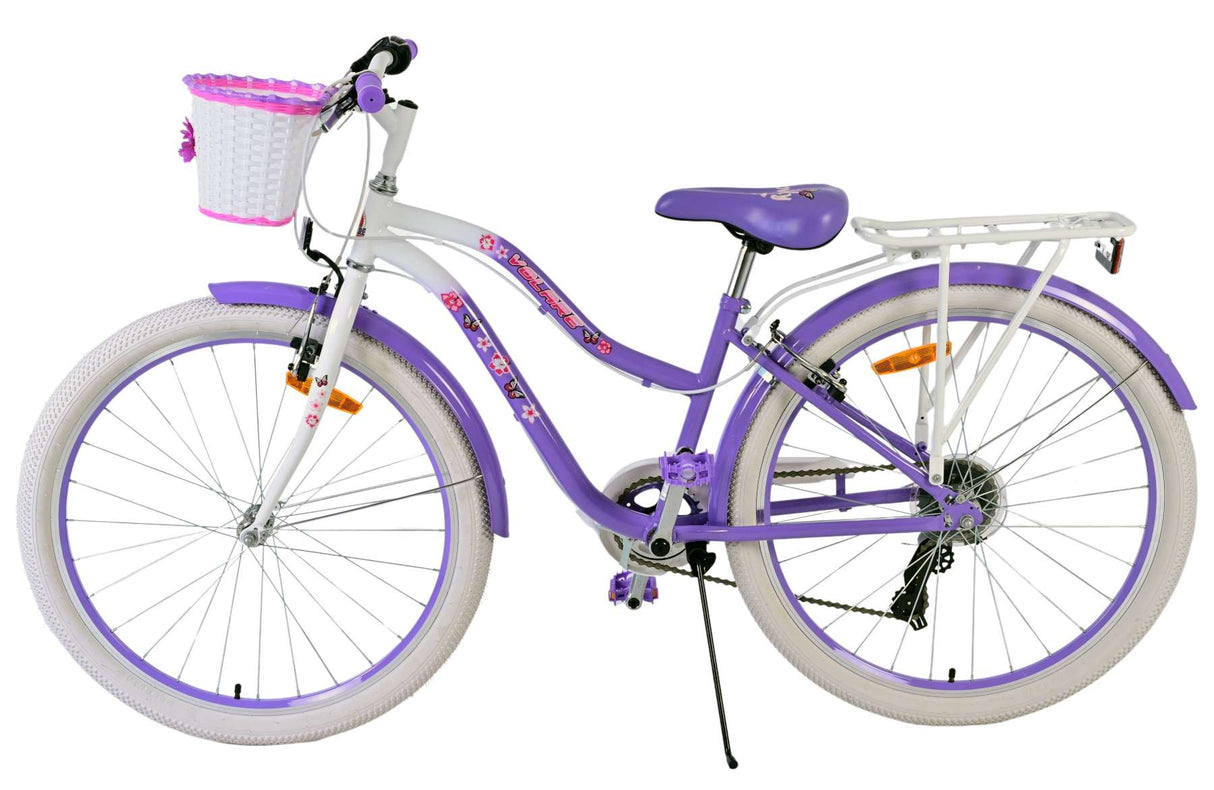 Volare Lovely Children's Bicycle - Girls - 26 Inch - Purple - 7 Speed