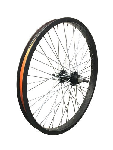 Ruota posteriore HZB da 20 pollici Etro 406 BMX freestyle 48 spaaks da 14 mm black