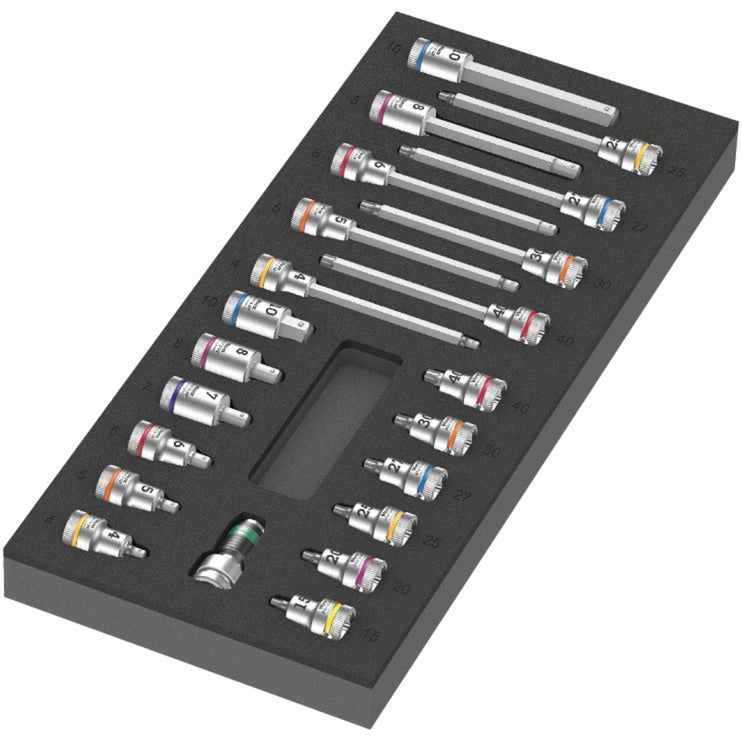 WERA 9723 Inserto de espuma con Zyklop B 3 8 Bi
