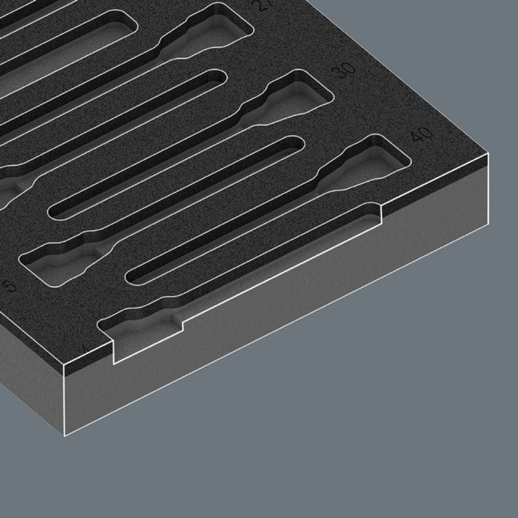 WERA 9723 Inserto de espuma con Zyklop B 3 8 Bi