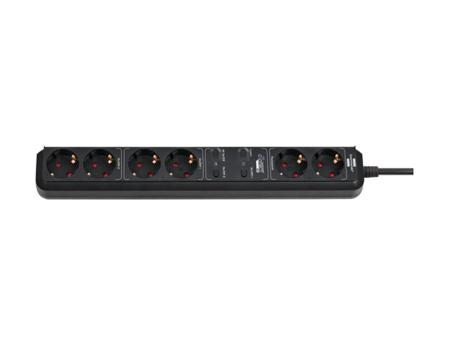 Brennenstuhl WiFi Plug-in 6 Collegamenti per all'interno del nero