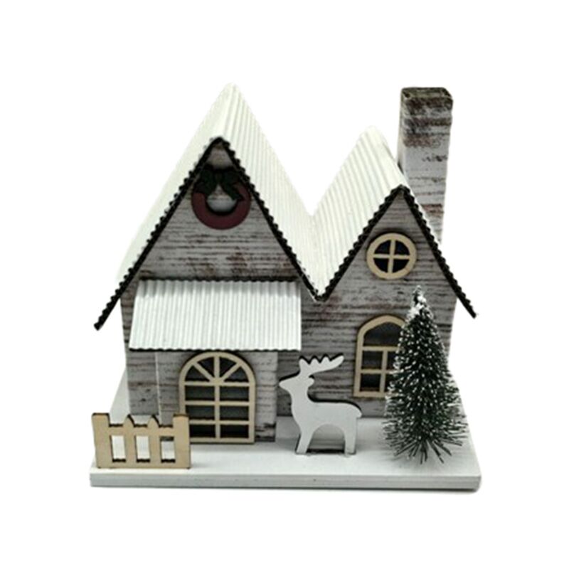 Zilverberk Double Front Christmas House LED -dekoration