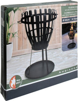 Ambiance 2-in1 Canasta de fuego con parrilla BBQ 660 ° C Ø 54 cm Negro
