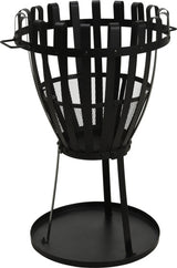 Ambiance 2-in1 Canasta de fuego con parrilla BBQ 660 ° C Ø 54 cm Negro