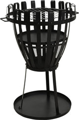 Ambiance 2-in1 Canasta de fuego con parrilla BBQ 660 ° C Ø 54 cm Negro