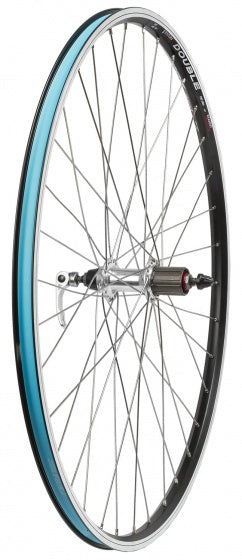 Hi-Point hënnescht Rad 700c 28 Zoll Velgrem Aluminium Sëlwer schwaarz
